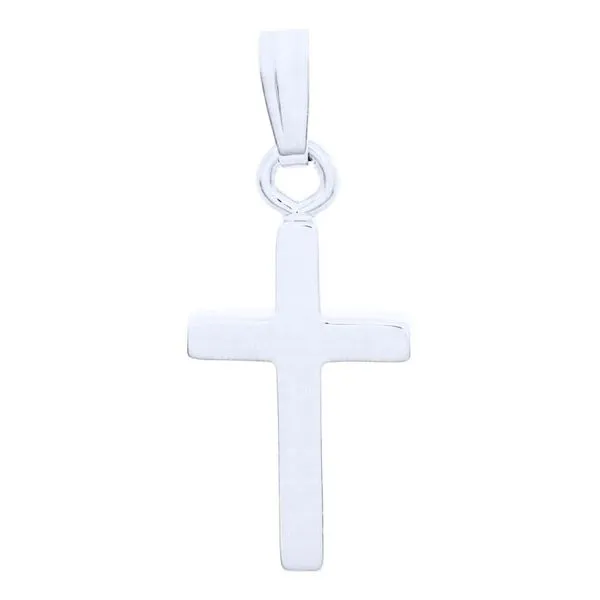 Sterling Silver Polished Cross With 15