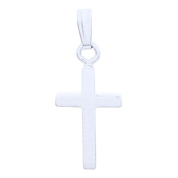 Sterling Silver Polished Cross With 15