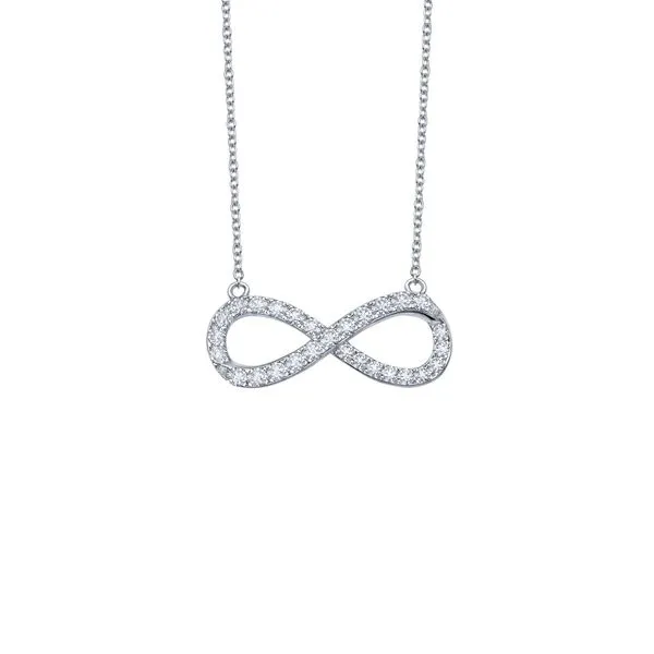 Ss/Plat ..33Cttw Lassaire Small Infinity Necklace, 18