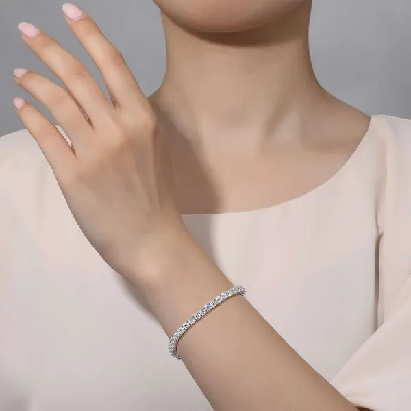 Ss/Plat 6.27Ctw Lassair Tennis Bracelet 7.25