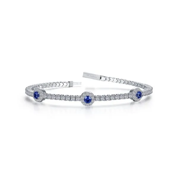 2.90 CTW Halo Station Flexible Tennis Bracelet Albert's Jewelers Kingsland, GA