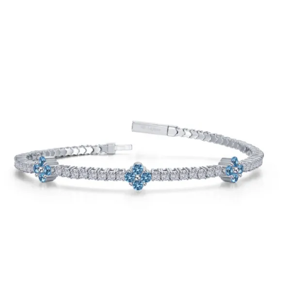 2.45 Ctw Lassaire Simulated Diamond Station Flexible Tennis Bracelet Albert's Jewelers Kingsland, GA