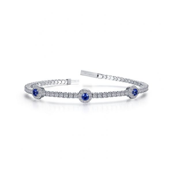 2.90 CTW Halo Station Flexible Tennis Bracelet Albert's Jewelers Kingsland, GA