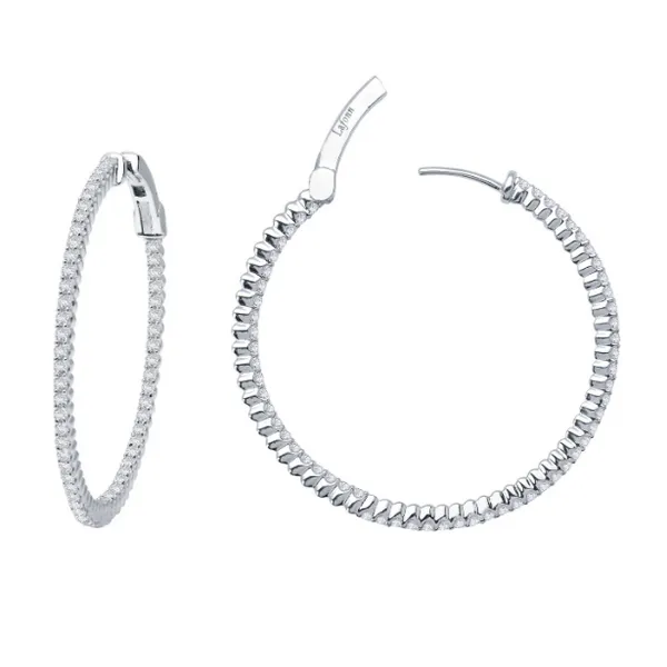 1.72Ctw Lassaire Inside Out Hoops, 30mm Albert's Jewelers Kingsland, GA