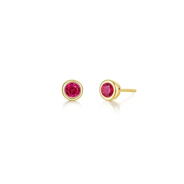 July Bezel Birthstone Earrings Albert's Jewelers Kingsland, GA