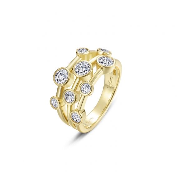 Lafonn's signature Lassaire stones set in sterling silver plated with gold Image 2 Albert's Jewelers Kingsland, GA
