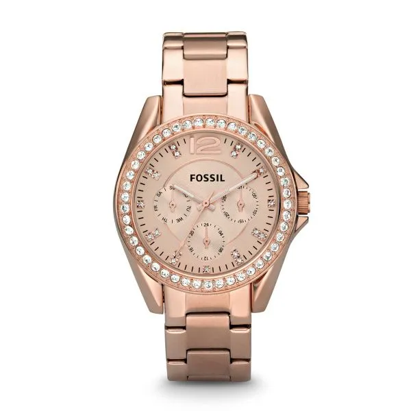 Ladies fossil shop watch with diamonds