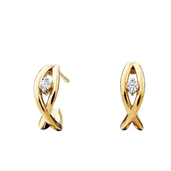Silver Diamond Earrings Amos Jewelry Wray, CO