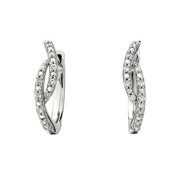 Silver Diamond Earrings Amos Jewelry Wray, CO