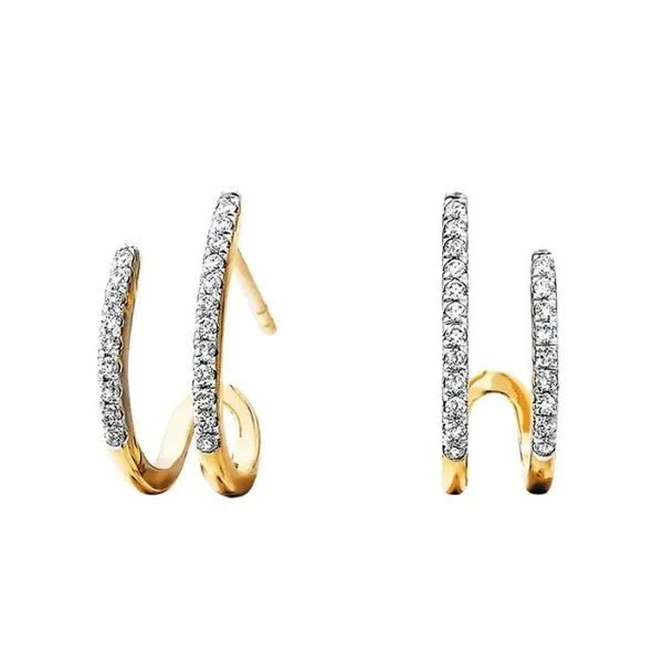 Silver Diamond Earrings Amos Jewelry Wray, CO