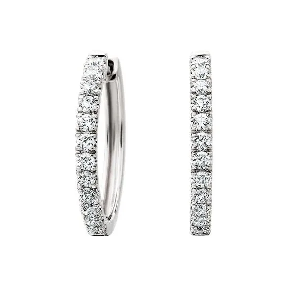 Silver Diamond Earrings Amos Jewelry Wray, CO