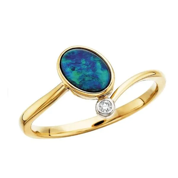 Silver Colored Stone Ring Amos Jewelry Wray, CO