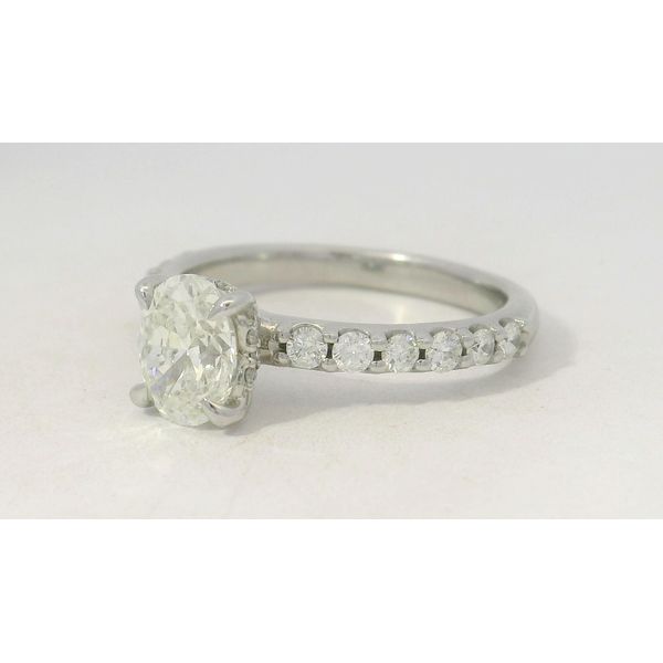 14KW 1.00ct Oval Natural Diamond Engagement Ring Image 2 Amos Jewelry Wray, CO