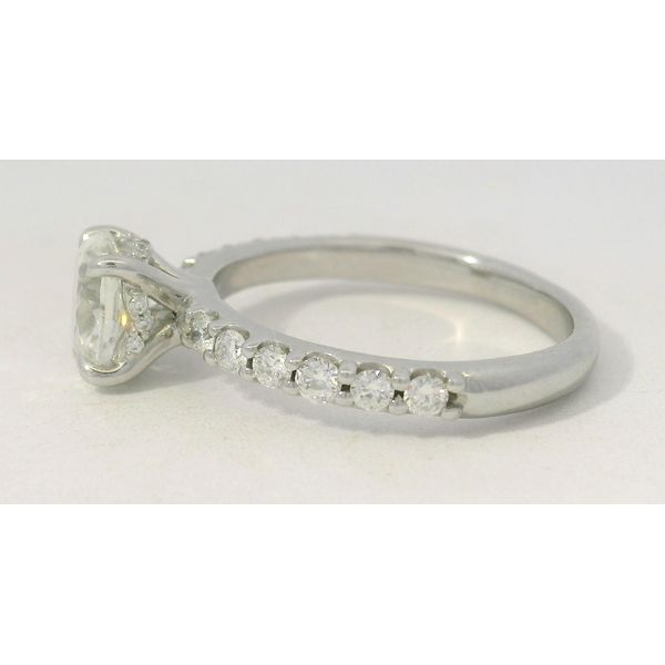 14KW 1.00ct Oval Natural Diamond Engagement Ring Image 3 Amos Jewelry Wray, CO