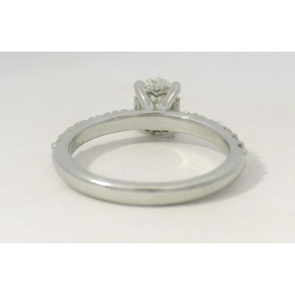 14KW 1.00ct Oval Natural Diamond Engagement Ring Image 4 Amos Jewelry Wray, CO