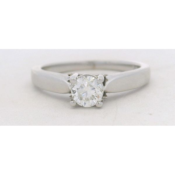 14KW Solitaire Natural Diamond Ring Set Amos Jewelry Wray, CO