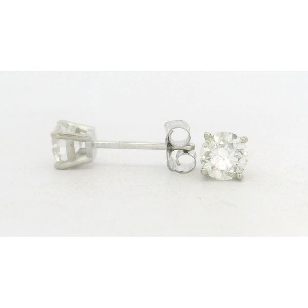 14KW 0.65cttw Natural Diamond Stud Earrings Amos Jewelry Wray, CO