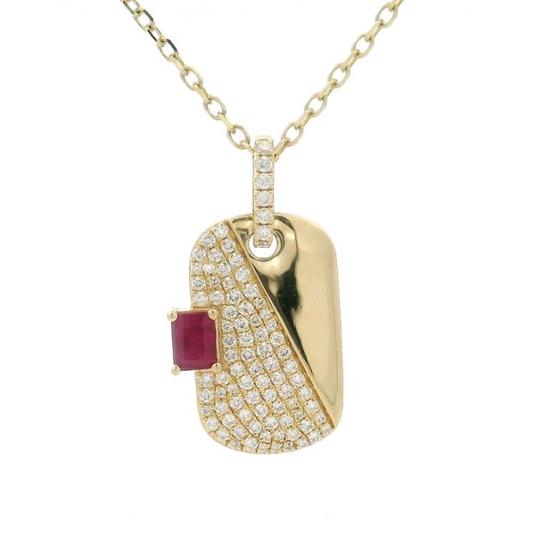 14KY Diamond and Ruby Necklace Amos Jewelry Wray, CO