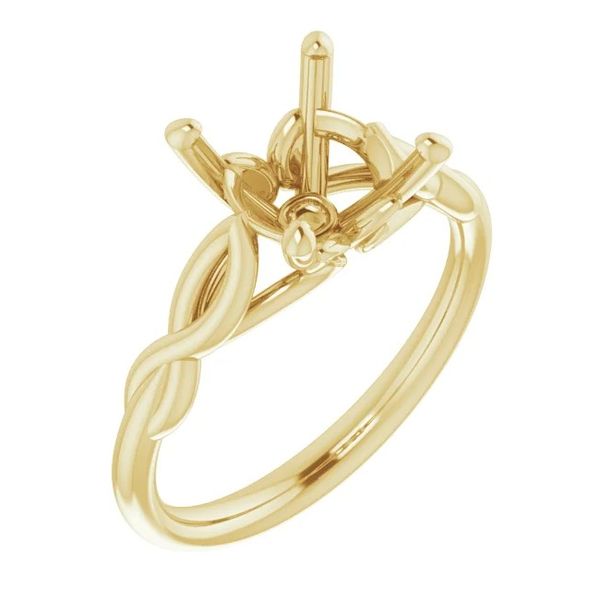 14KY Round Solitaire Engagement Ring Mounting Amos Jewelry Wray, CO