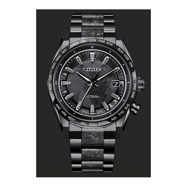 Men's Attesa Hakuto-R Black Titanium Eco-Drive Atomic Watch Amos Jewelry Wray, CO