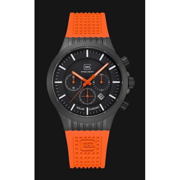 Men's Glock Watch Black Stainless Steel Solar Japanese Movement Amos Jewelry Wray, CO
