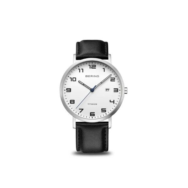 Men's Silver-Tone Titanium White Face Watch Amos Jewelry Wray, CO