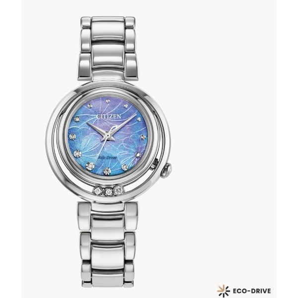 Ladies' Citizen Watch Stainless Steel Blue Face L Arcly Eco Drive Amos Jewelry Wray, CO