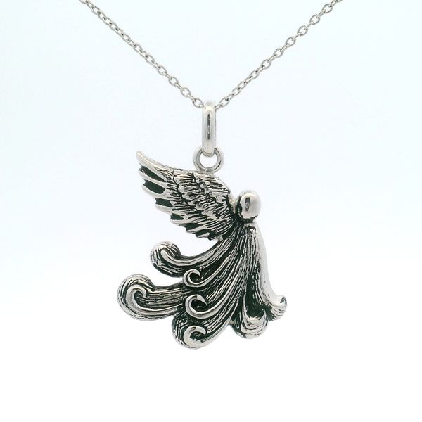 Sterling Silver Angel Necklace Amos Jewelry Wray, CO