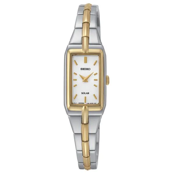 Seiko women's two tone solar watch clearance