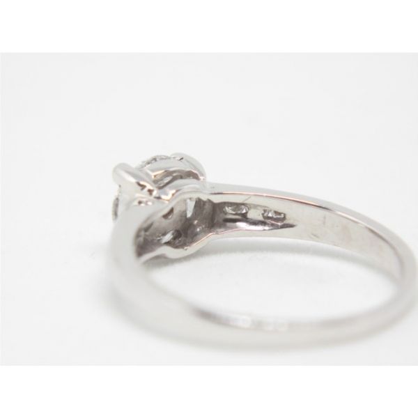 14k White Gold Marquis Diamond Halo Engagement Ring Image 3 Arezzo Jewelers Elmwood Park, IL