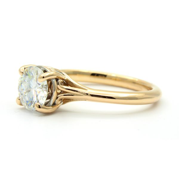 Charles & Colvard Forever One Moissanite Solitaire Ring, Rose Gold Image 2 Arezzo Jewelers Elmwood Park, IL