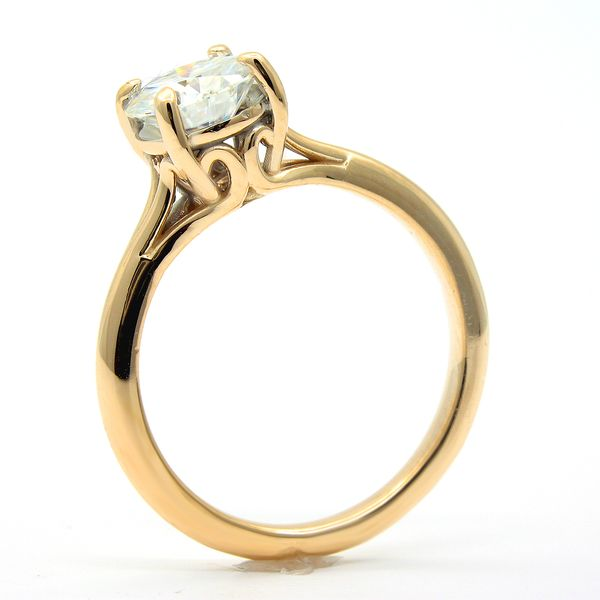Charles & Colvard Forever One Moissanite Solitaire Ring, Rose Gold Image 3 Arezzo Jewelers Elmwood Park, IL
