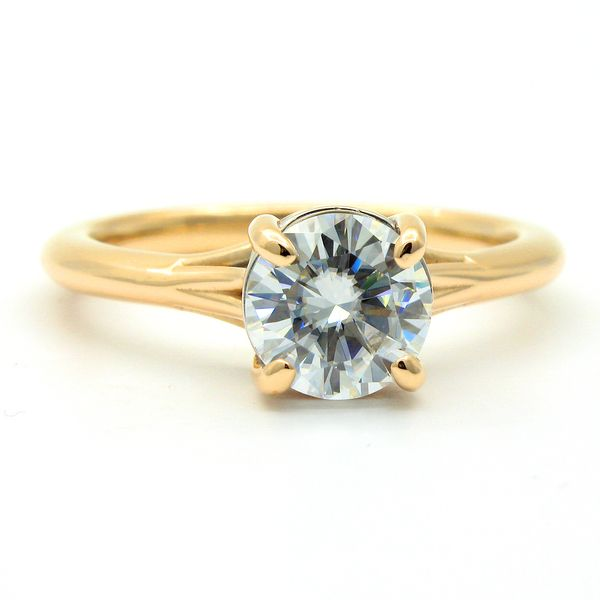 Charles & Colvard Forever One Moissanite Solitaire Ring, Rose Gold Arezzo Jewelers Elmwood Park, IL