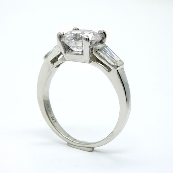 Platinum Diamond Engagement Ring Image 3 Arezzo Jewelers Elmwood Park, IL