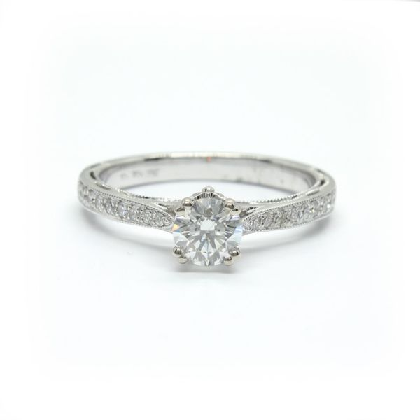 18K White Gold Diamond Engagement Ring Arezzo Jewelers Elmwood Park, IL