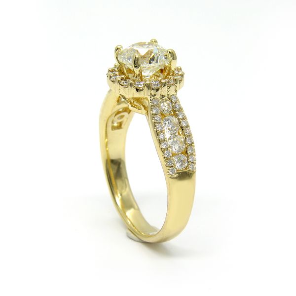 14k Yellow Gold Diamond Engagement Ring with 1.33ct Round Diamond Image 2 Arezzo Jewelers Elmwood Park, IL