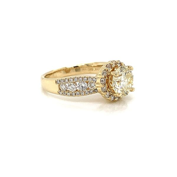 14k Yellow Gold Diamond Engagement Ring with 1.33ct Round Diamond Image 3 Arezzo Jewelers Elmwood Park, IL