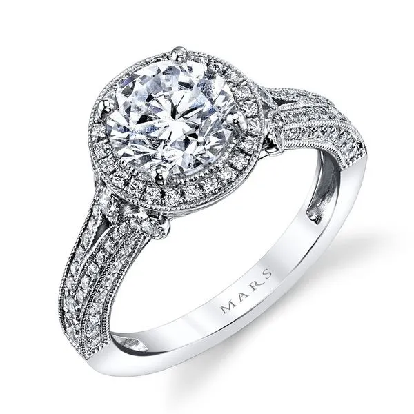 MARS Halo Diamond Engagement Ring 0.60 Ctw. Image 3 Arezzo Jewelers Elmwood Park, IL