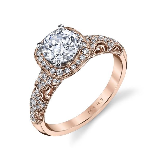 MARS Pave Diamond Engagement Ring 0.34 Ctw Image 3 Arezzo Jewelers Elmwood Park, IL