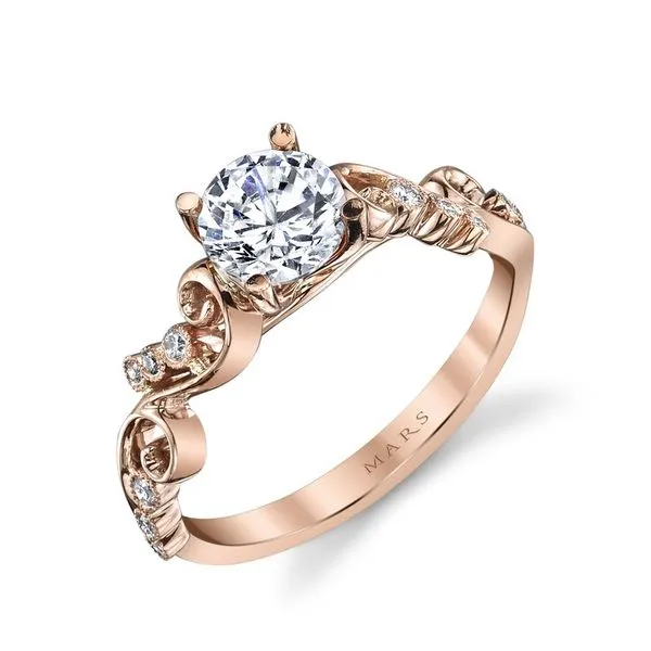 MARS Rose Gold Diamond Engagement Ring Image 3 Arezzo Jewelers Elmwood Park, IL