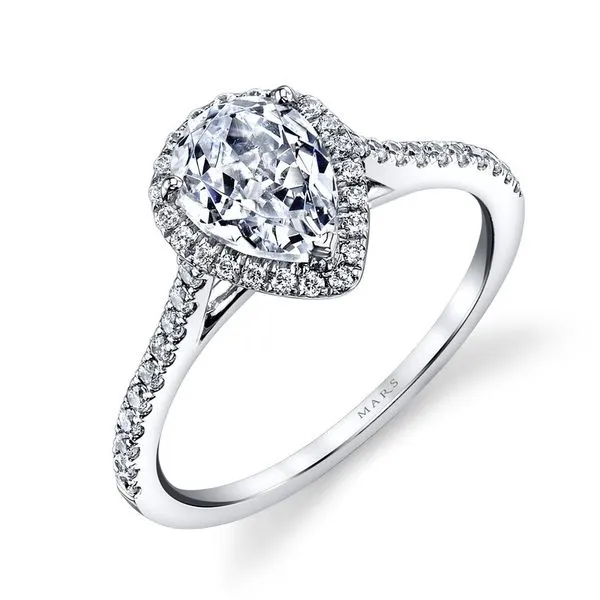 MARS Pear Halo Diamond Engagement Ring - 0.30 ct tw Image 3 Arezzo Jewelers Elmwood Park, IL