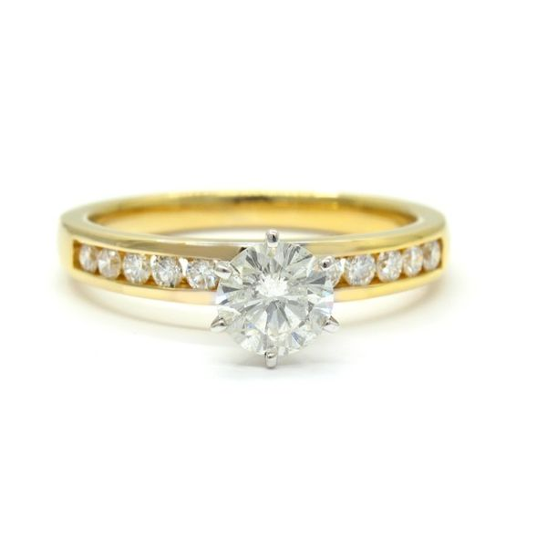 Yellow Gold Channel Set Diamond Engagement Ring, 1.01cts TW Arezzo Jewelers Elmwood Park, IL