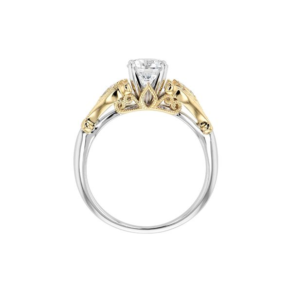 Vintage Design Two Tone Diamond Engagement Ring Image 3 Arezzo Jewelers Elmwood Park, IL