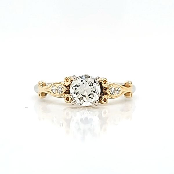 Vintage Design Two Tone Diamond Engagement Ring Arezzo Jewelers Elmwood Park, IL