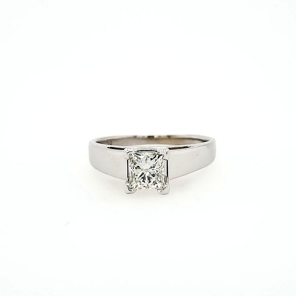 14k White Gold Diamond Solitaire Engagement Ring, .73cts Image 2 Arezzo Jewelers Elmwood Park, IL