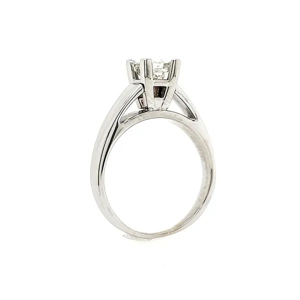 14k White Gold Diamond Solitaire Engagement Ring, .73cts Image 4 Arezzo Jewelers Elmwood Park, IL