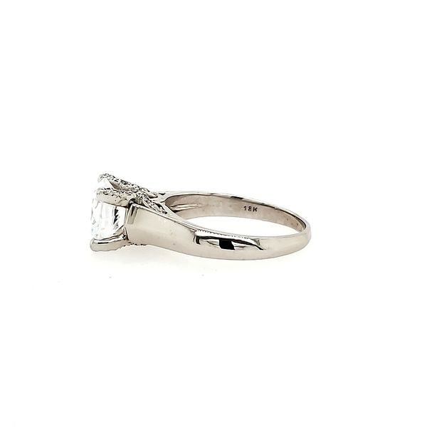 18k White Gold Knife Edge Diamond Engagement Ring Image 2 Arezzo Jewelers Elmwood Park, IL