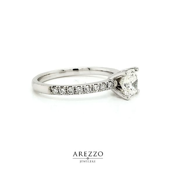 14k White Gold Natural Round Diamond Engagement Ring, .94ct G I1 Image 2 Arezzo Jewelers Elmwood Park, IL