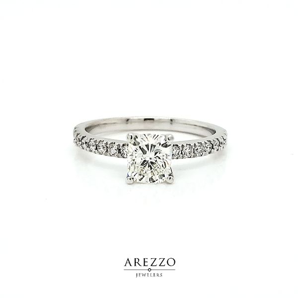 14k White Gold Natural Round Diamond Engagement Ring, .94ct G I1 Arezzo Jewelers Elmwood Park, IL