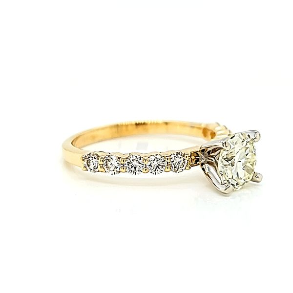 14k Yellow Gold Round Diamond Engagement Ring - .97cts Center Stone Image 3 Arezzo Jewelers Elmwood Park, IL